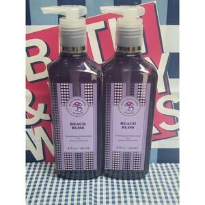 BBW Beach Bliss Cleansing Gel Hand Soap w. Natural Essential Oils 2 Pack